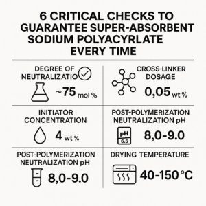 6 Critical Checks to Guarantee Super-Absorbent Sodium Polyacrylate Every Time