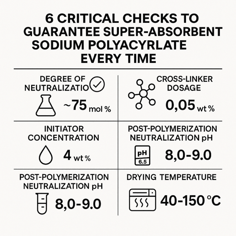 6 Critical Checks to Guarantee Super-Absorbent Sodium Polyacrylate Every Time