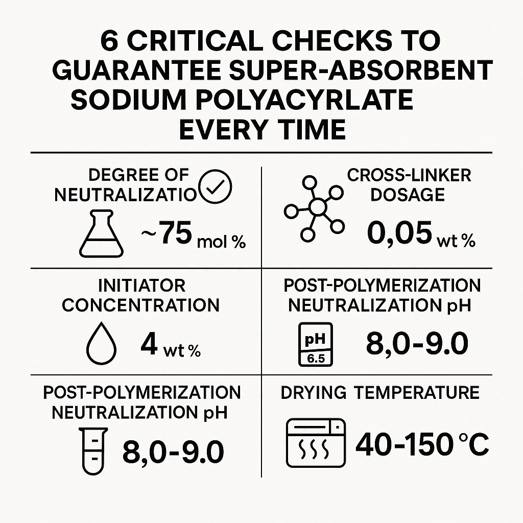  6 Critical Checks to Guarantee Super-Absorbent Sodium Polyacrylate Every Time