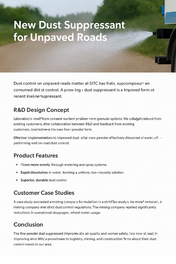 Advanced Road Dust Suppression